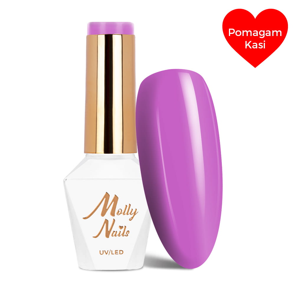 Lakier hybrydowy LED/UV Gel Polish Molly Nails Cocktails & Drinks Nr 17 Purple Smoothie HEMA/Di-HEMA Free 8g