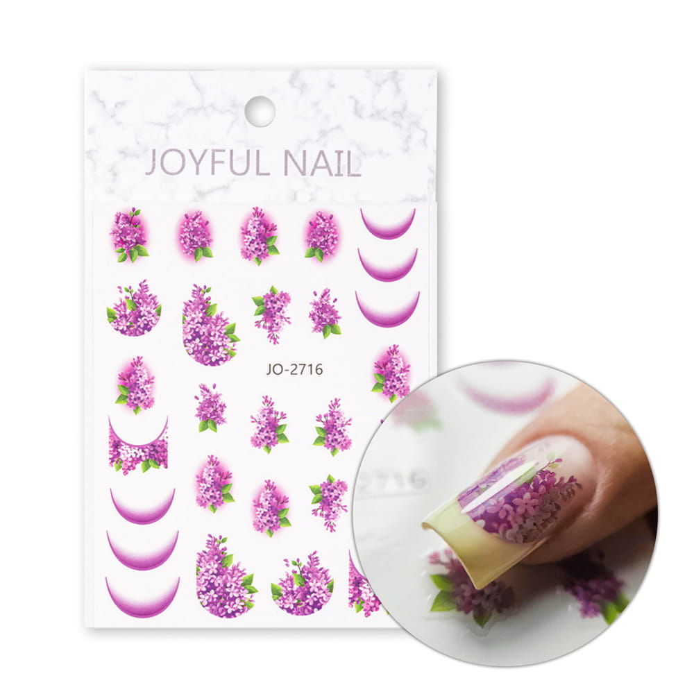 Naklejki do paznokci samoprzylepne kwiaty JO-2716