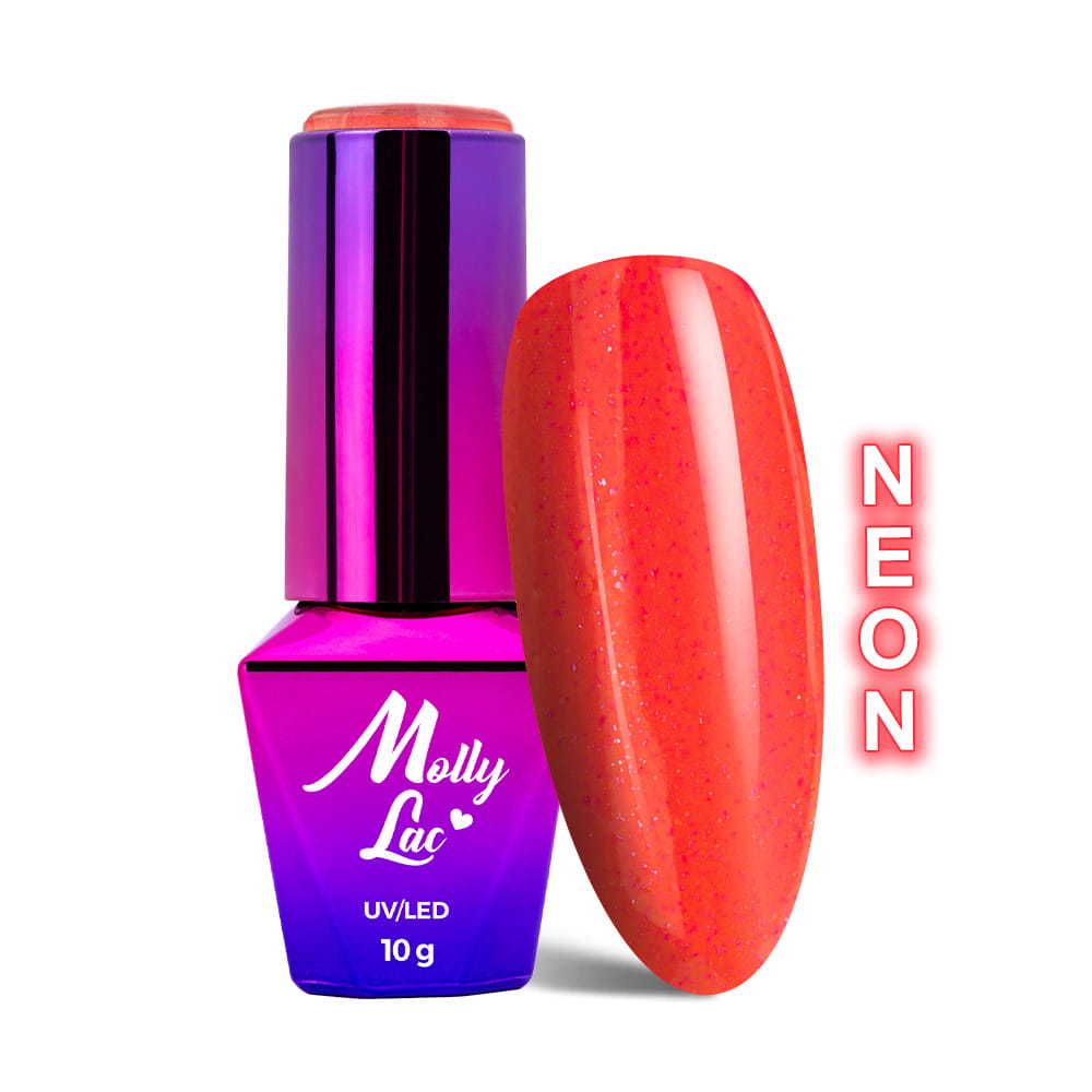 Lakier hybrydowy LED/UV Gel Polish MollyLac Glowing Time Nr 230 Blush crush Neon 10 g