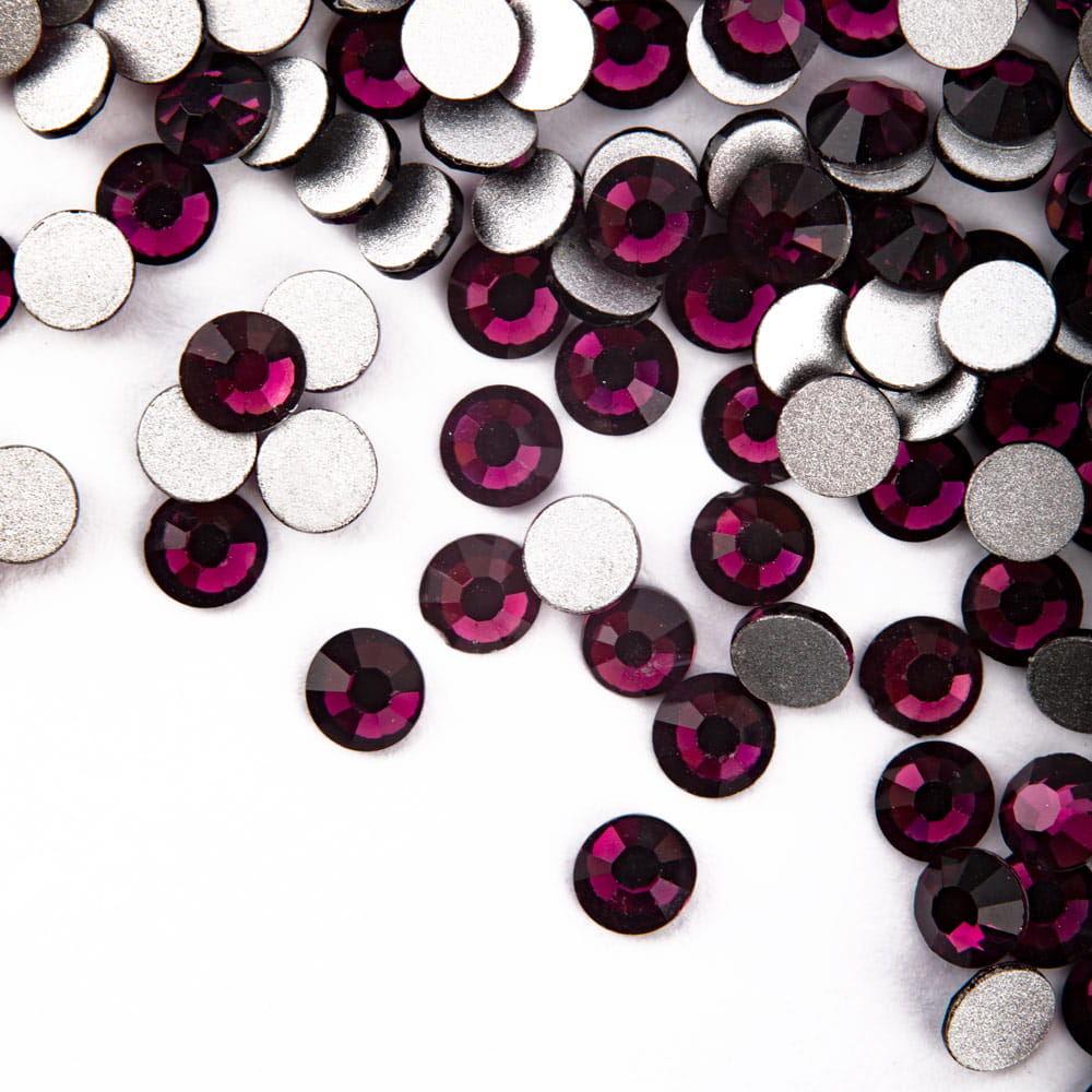 Cyrkonie do paznokci szklane SS10 Ametyst ok.1440 szt paczka