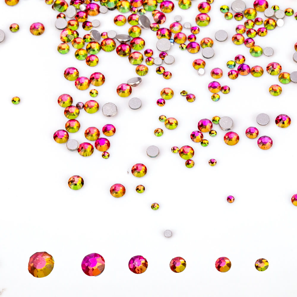 Cyrkonie do paznokci szklane C-2 mix rozmiarów ok.1440 szt paczka