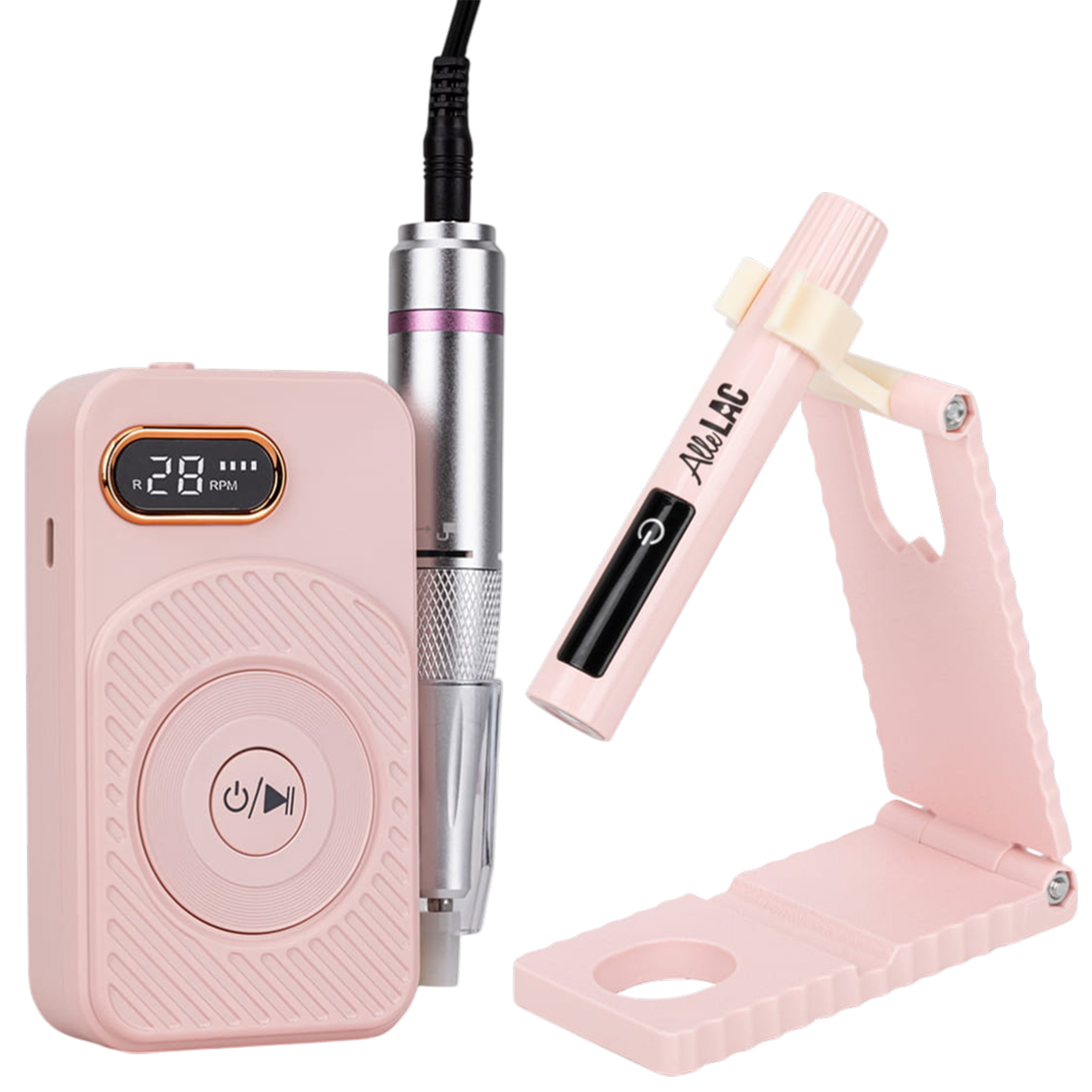 Bezprzewodowy Zestaw 2w1 Lampa Do Paznokci LED/UV ALLELAC 8809 + Frezarka Do Paznokci 110