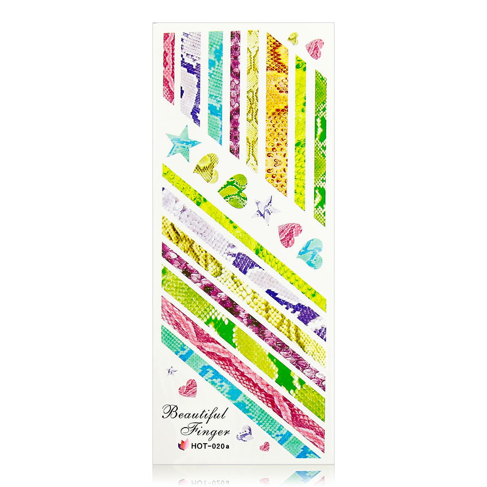 Naklejki wodne do paznokci arkusz 12,5 x 5,5 cm hot Nr 020a