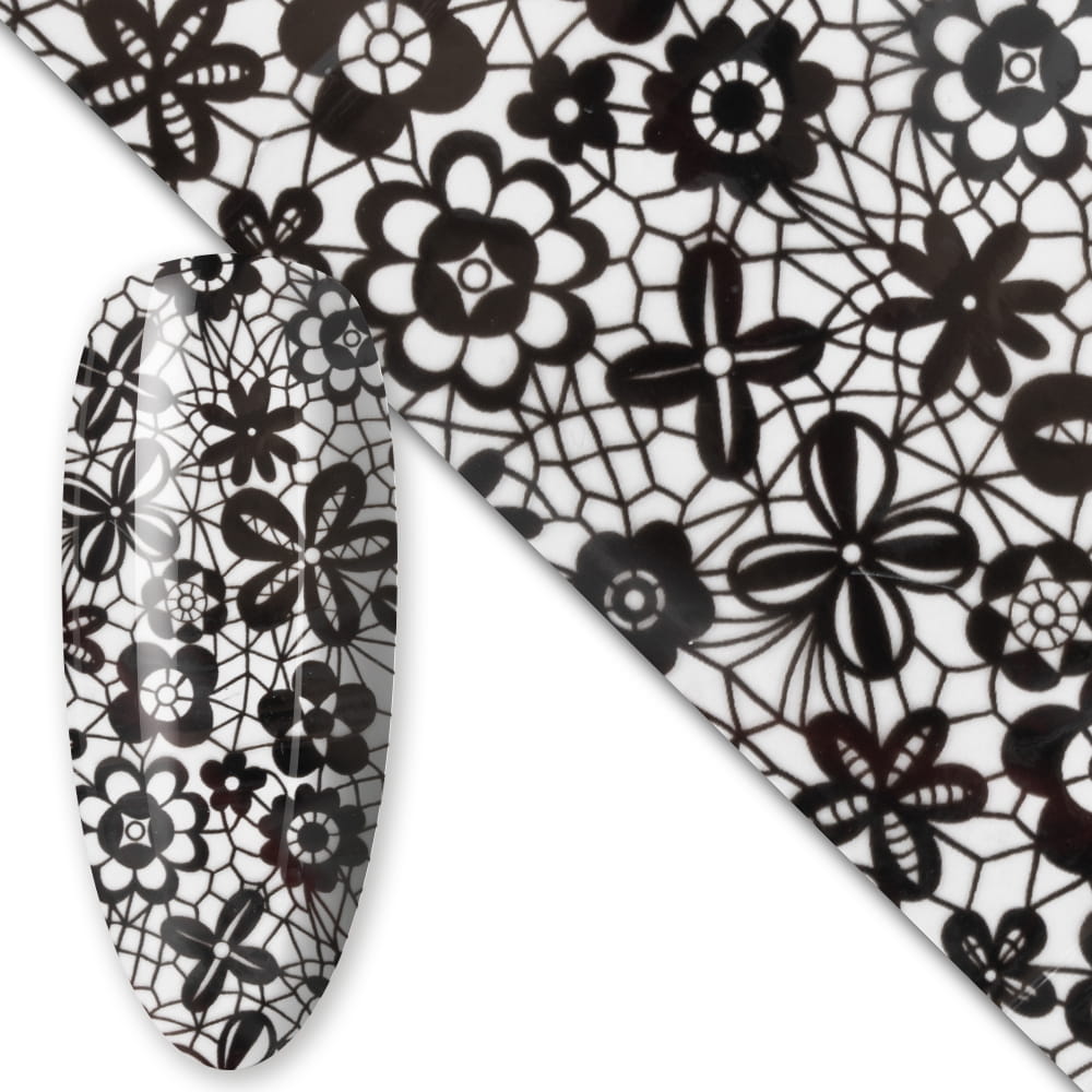 Folia transferowa do paznokci 80 cm Black Nr 5