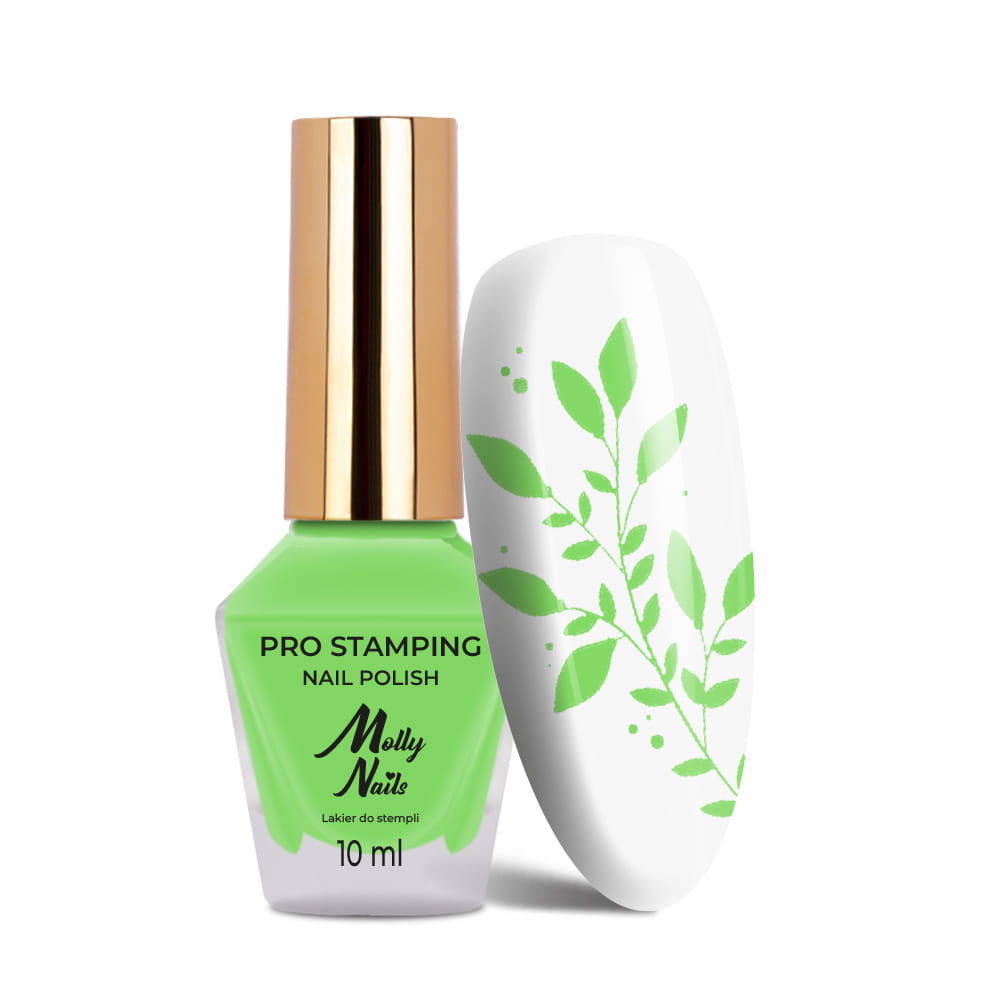 Lakier do stempli i stampingu Molly Nails PRO Stamping Pastel Green Nr 19 10ml