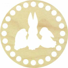 Baza dno koszyka koło spód 10cm, 8mm podstawka pod kubek króliczek wielkanocny.