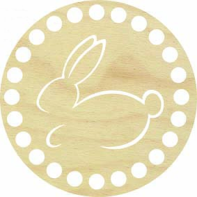 Baza dno koszyka koło spód 10cm, 8mm podstawka pod kubek wielkanocny króliczek.