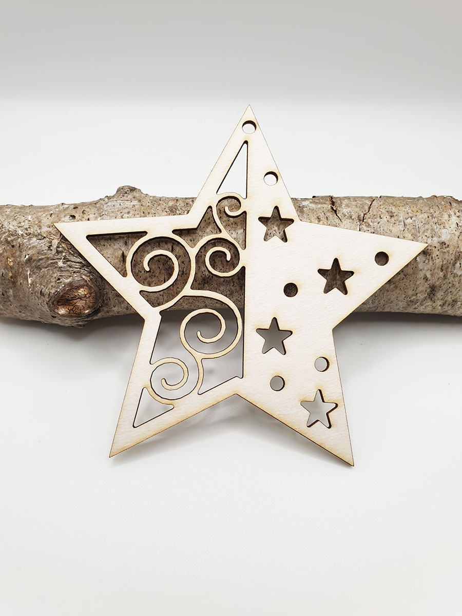 Bombka na choinkę świąteczna gwiazdka, baza do makramy, zakładka do książki, zawieszka ażurowa z bermaty, tekturka do zaproszeń, ozdoba na Boże Narodz