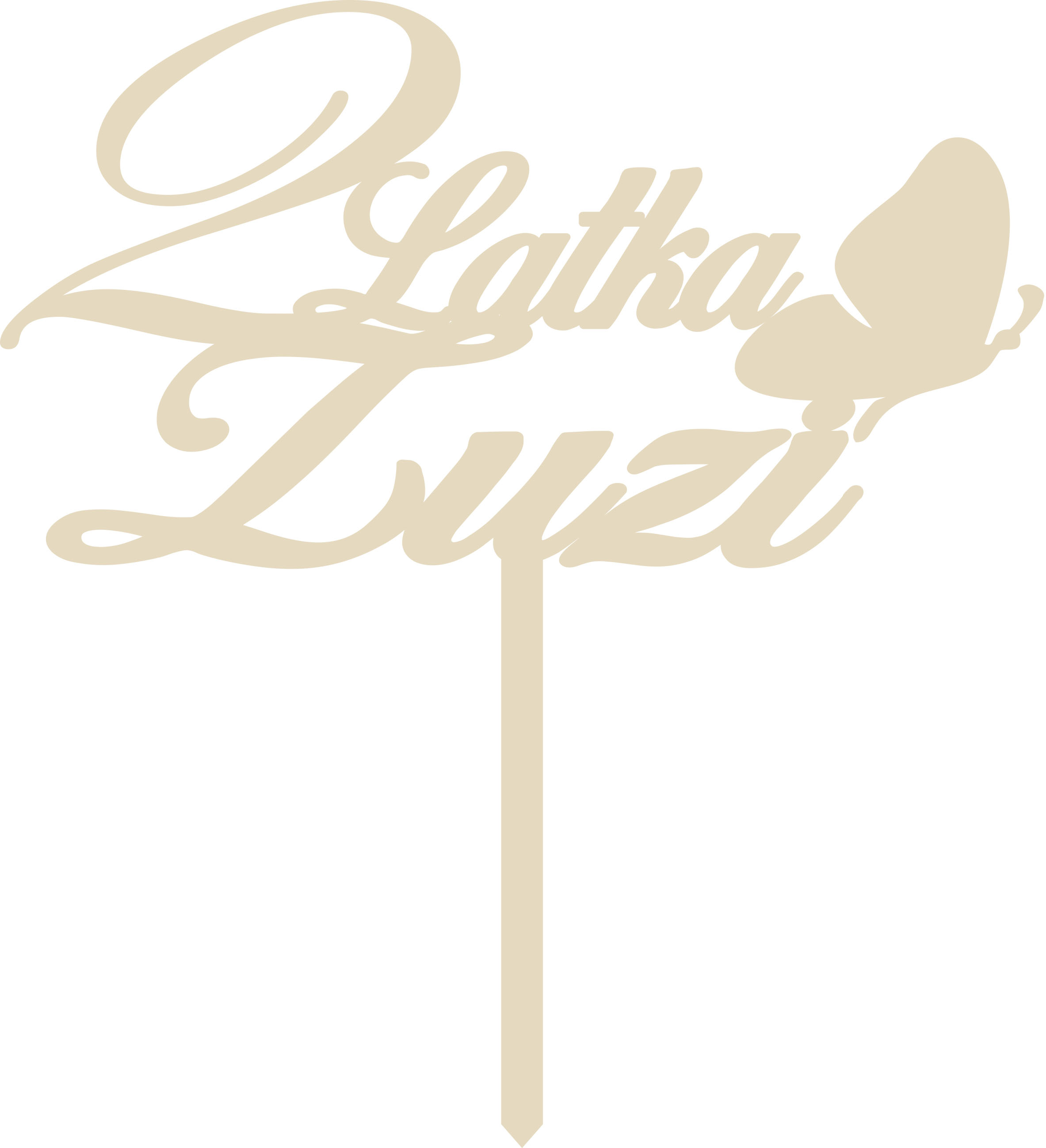 Topper napis drewniany na tort Urodziny z imieniem Dz