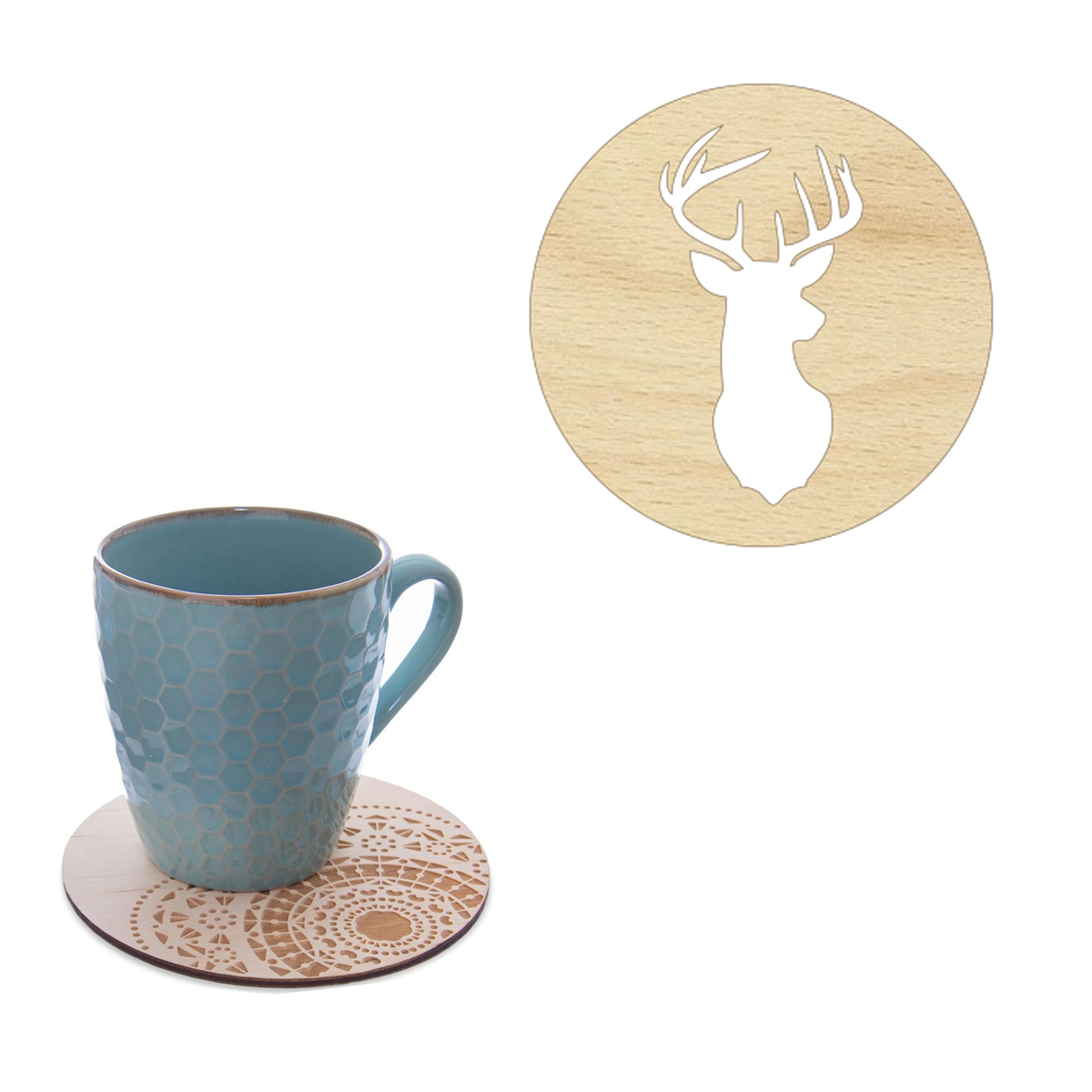 Drewniana podstawka podkładka Świąteczna pod kubek szklankę świecę prezent Boze Narodzenie