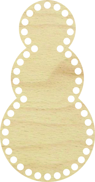 Baza dno koszyka bałwanek do makramy prezent święta 21cm, 8mm