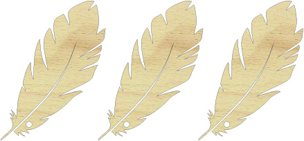 Drewniana zawieszka Łapacz snów Baza do makramy Piórko Piórka 3 szt.