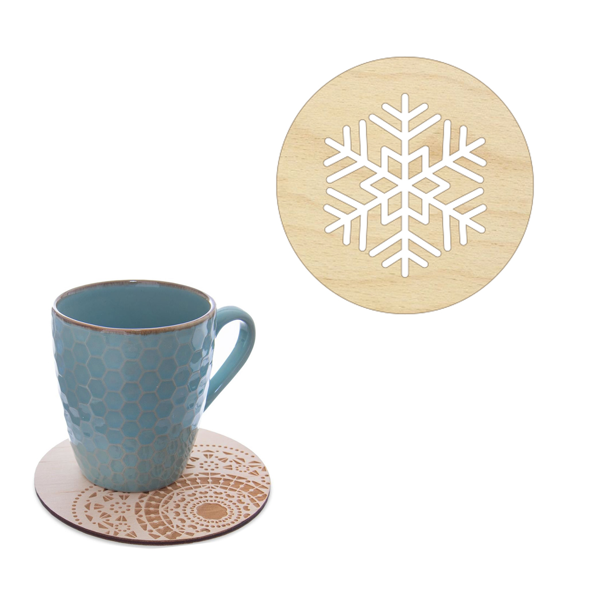 Drewniana podstawka podkładka Świąteczna pod kubek szklankę świecę prezent Boze Narodzenie