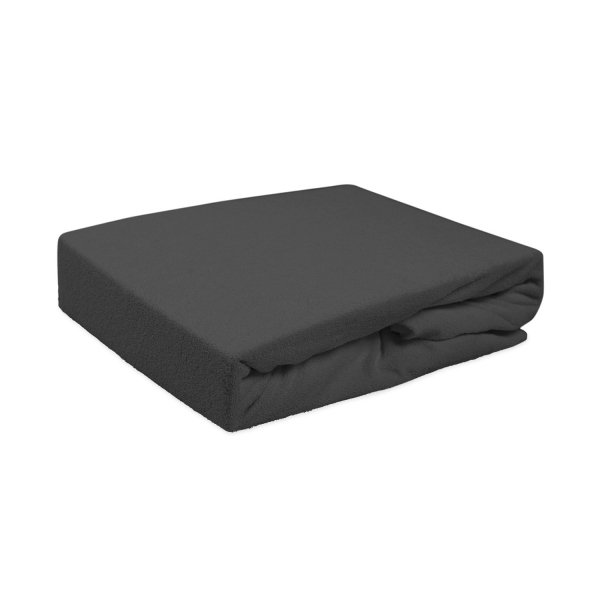 Prześcieradło Frotte PREMIUM na wysoki materac 180x200 na gumkę wz. 041 antracyt