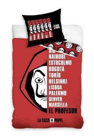 Pościel licencyjna 100% bawełna 160x200 - Dom z papieru - LCDP211012