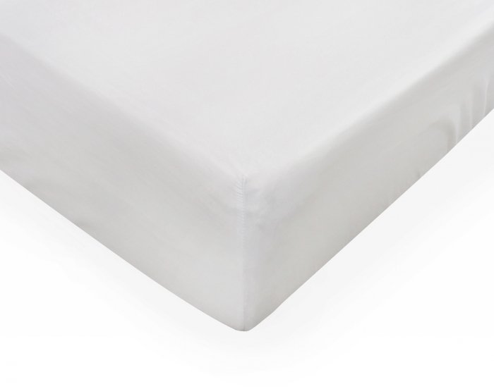 Prześcieradło PREMIUM jersey z lycrą na wysoki materac 120x200 z gumką wz. 01A biały