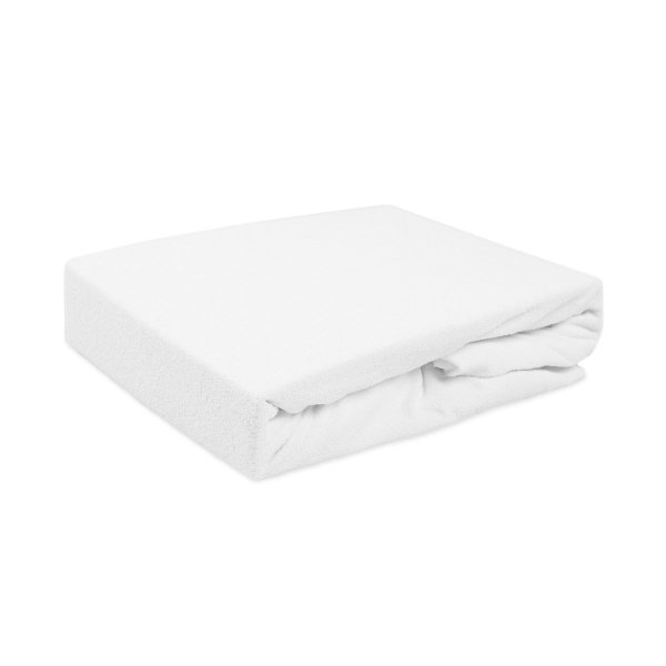 Prześcieradło Frotte PREMIUM na wysoki materac 140x200 na gumkę wz. 001 biały