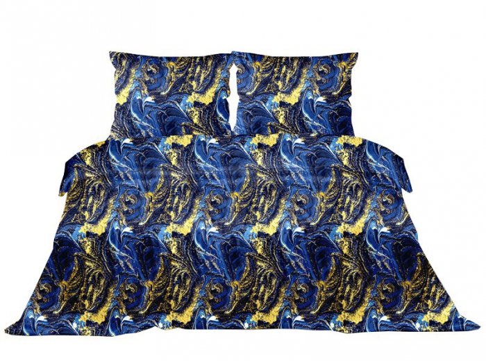 Pościel satynowa GRENO Gold Collection 140x200 wz. Galaxy