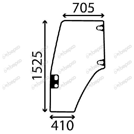 Szyba drzwi lewa New Holland T5000 CASE 87302769 CNH