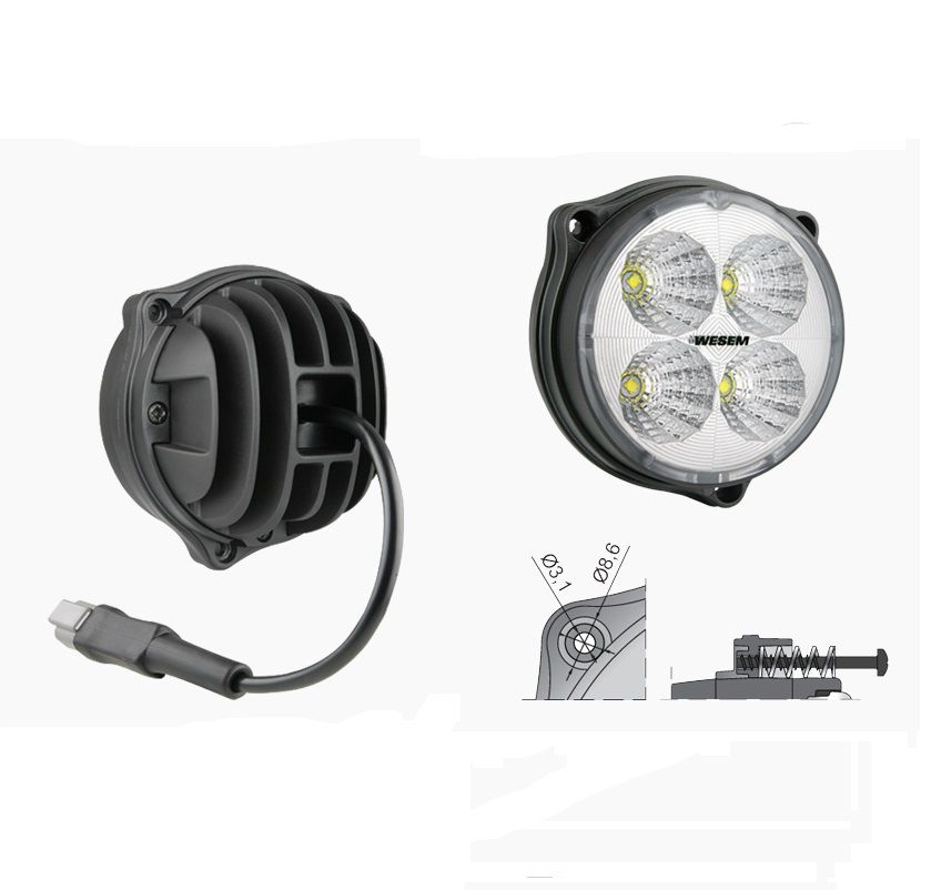 Lampa robocza LED 58° 1500lm złącze DT04-2P CRC5D.51625 Wesem