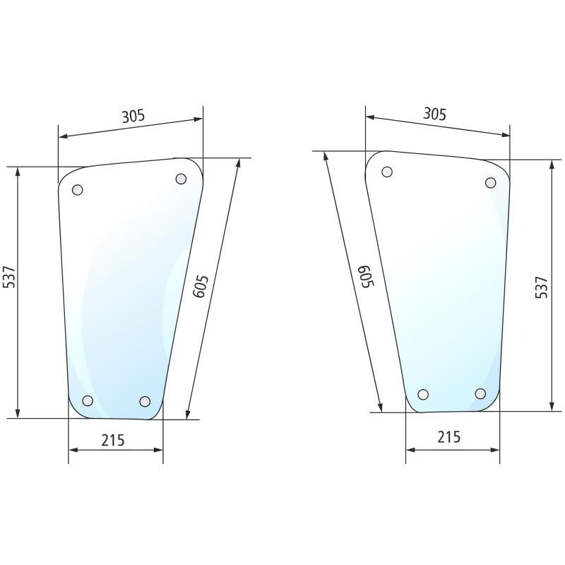 Szyba dzielona prawa i lewa Deutz 07C 4340330