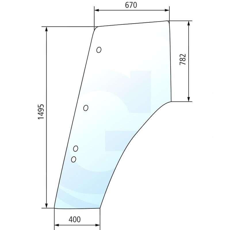 Szyba drzwi prawa, do roku prod. 02/1986 FIAT G 81871241