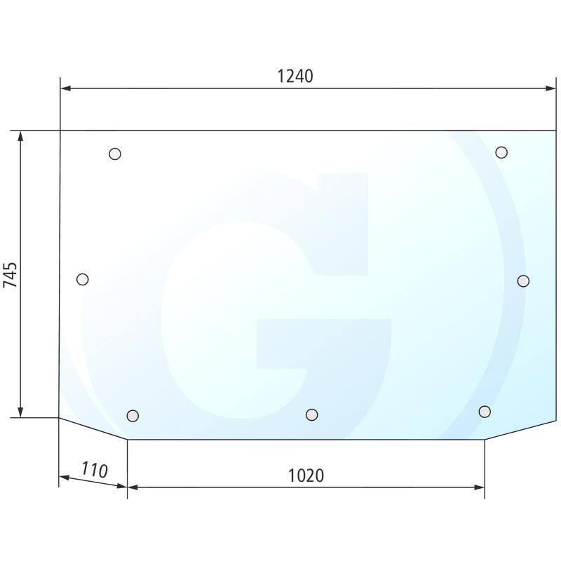 Szyba tylna 7 otworów Same Explorer Antares 0.9231.268.0/20