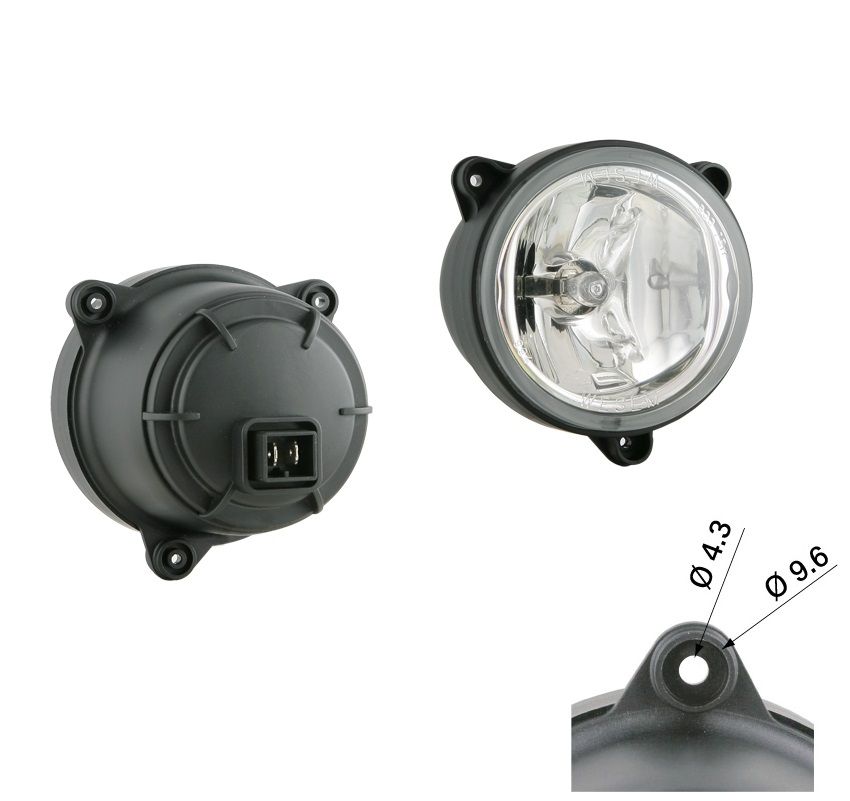 Halogenowa lampa robocza z złączem AMP Faston z żarówką H3 12V LOR6.41572 Wesem