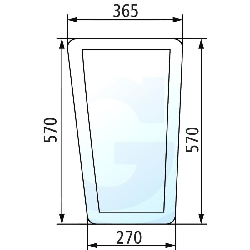 Szyba przednia dolna, prawa Fendt 816810040070