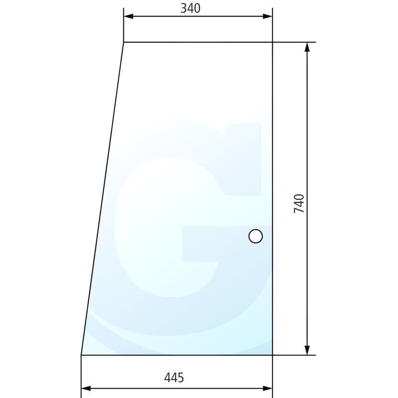 Szyba boczna górna prawa Fendt Favorit 600 F281505350011