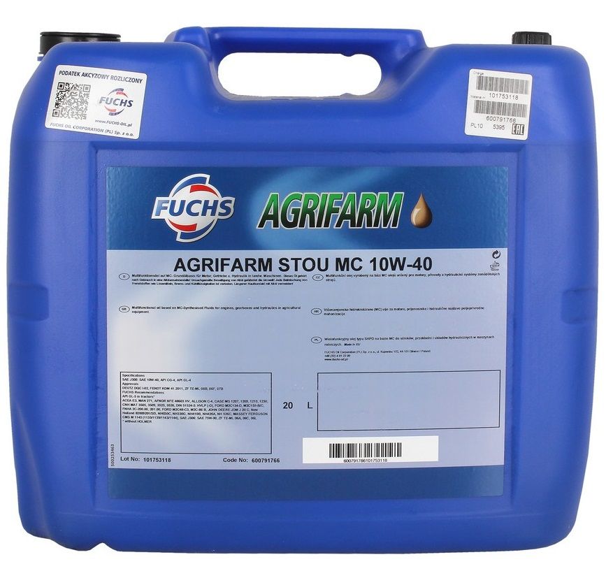 Olej Fuchs Agrifarm STOU MC 10W40 20L