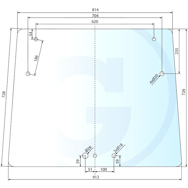 Szyba przednia Fendt Farmer 247810040401