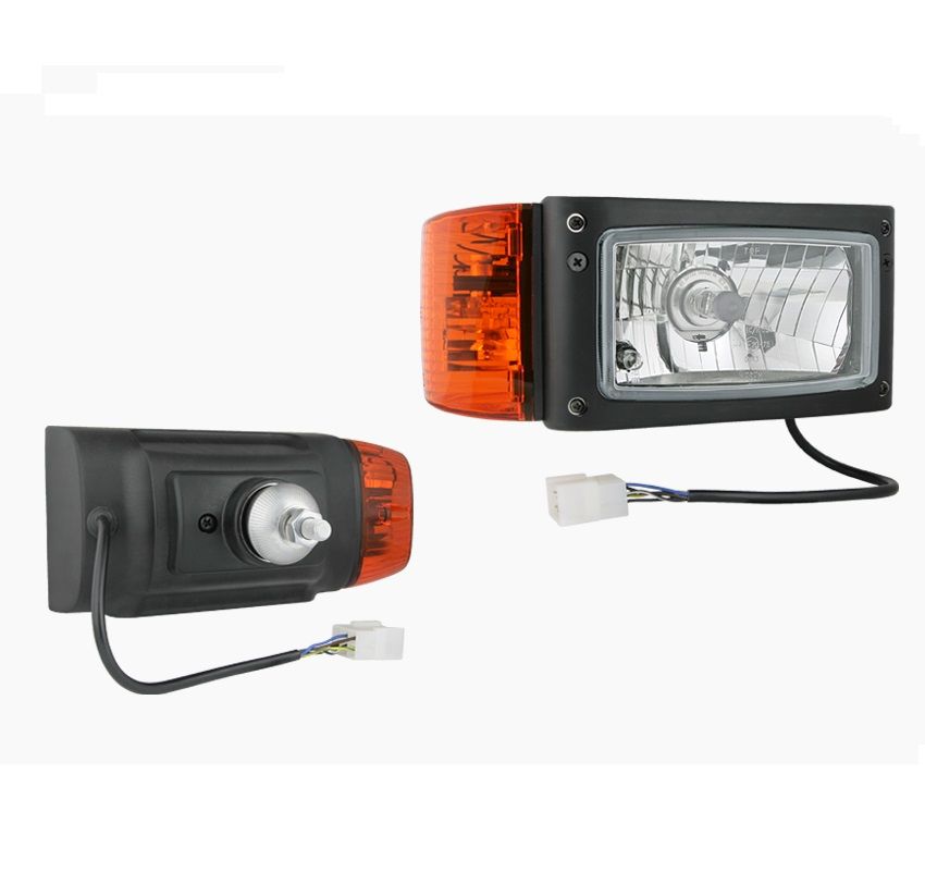 Reflektor przedni typu H4 przewód i złączem AMP prawy 24V REPR2.42753 Wesem