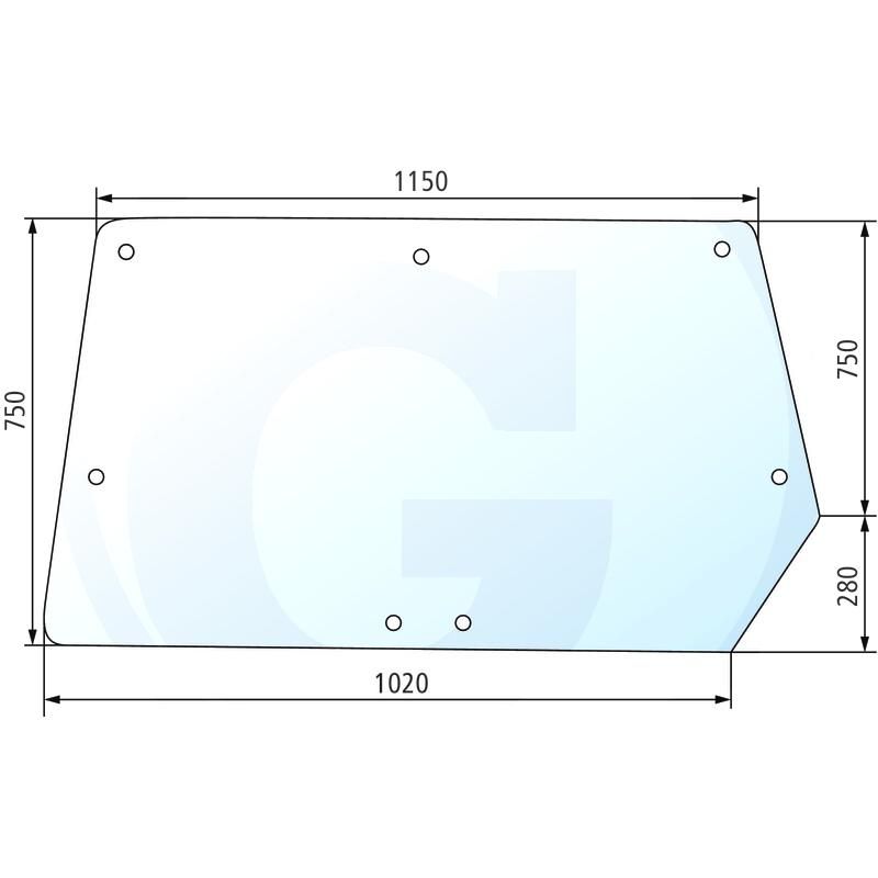 Szyba tylna John Deere 3100 Renault 58-32 Ceres 6005010163