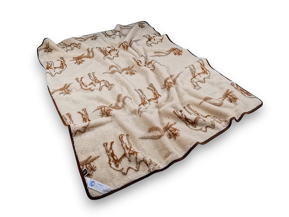 Koc wełniany merynos australijski desert 160x200