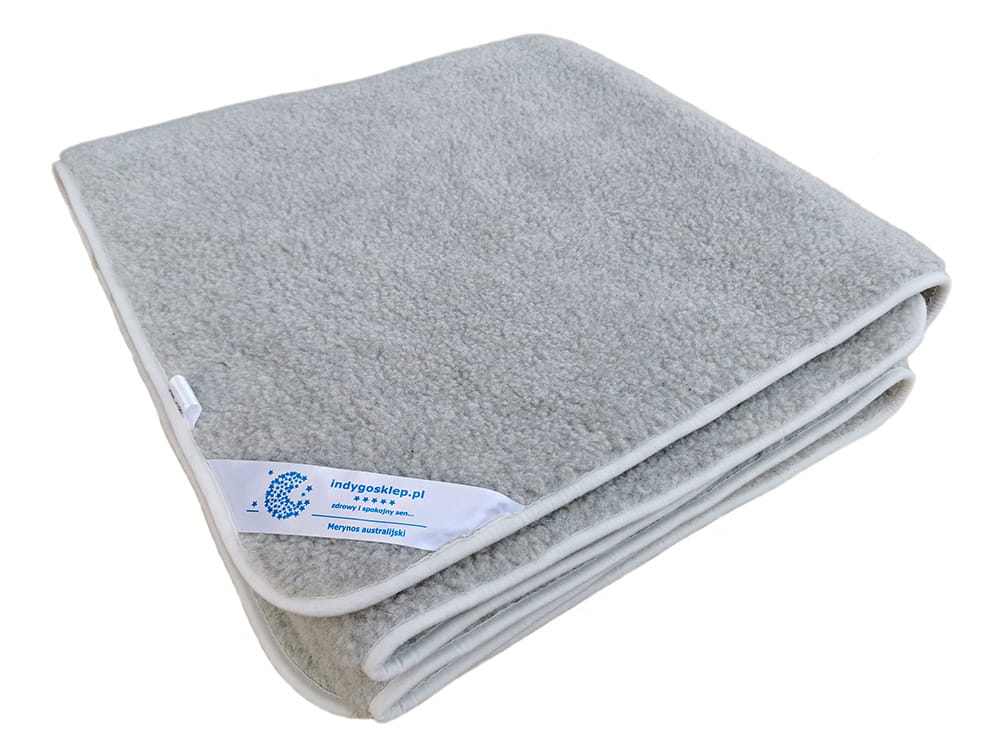 kołdra wełniana merynos tumbler szary 140x200 (+-5cm)
