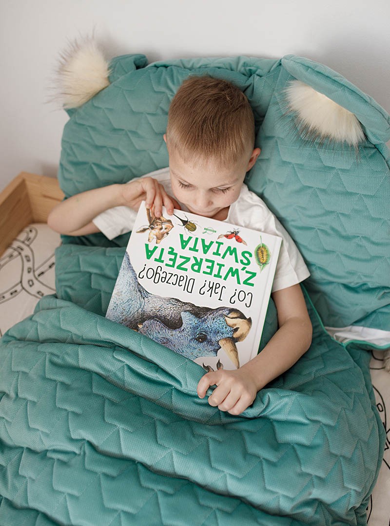 Śpiworek Kinder Hop Dream Catcher Leaves Ocean Green - 145x70 cm