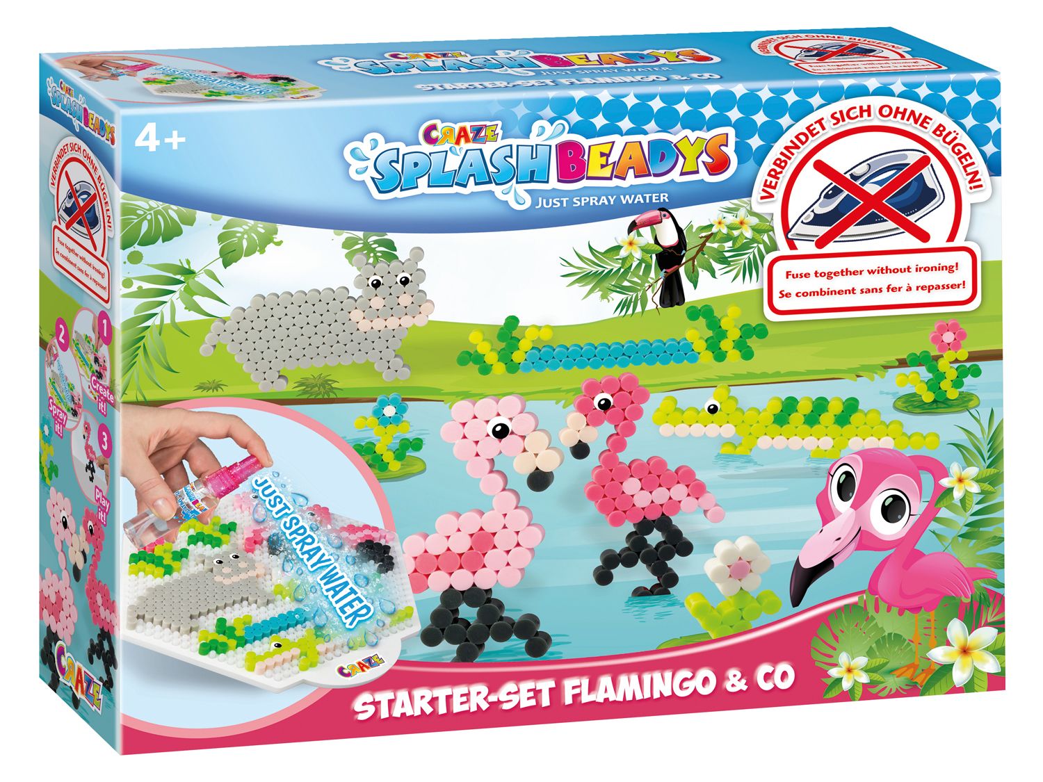 Craze Splash Beadys - zestaw startowy, 1 sztuka Flamingo & Co.