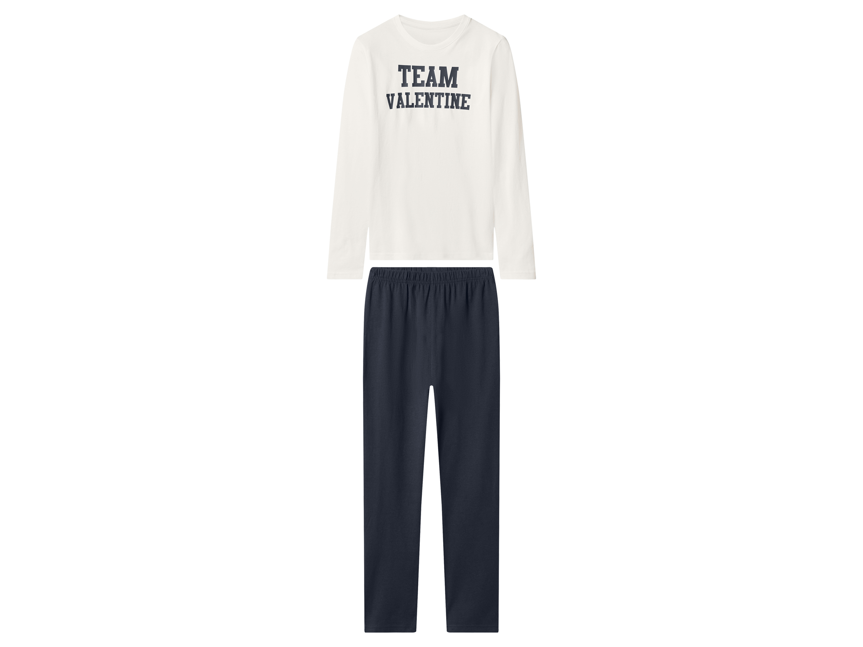 Esmara Kids Piżama dziecięca z bawełną Biały/granatowy, 158/164