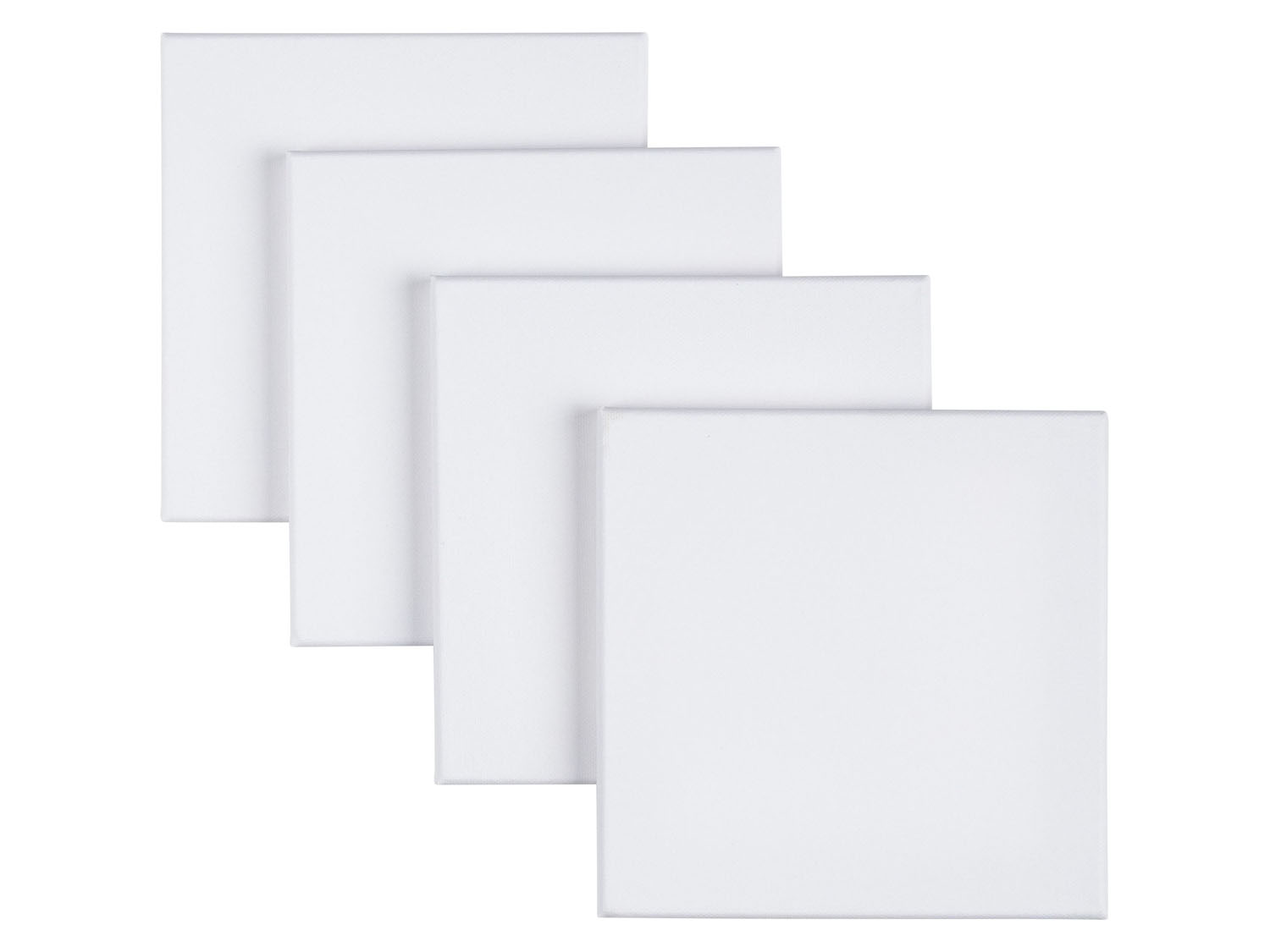 crelando Podobrazie płócienne z bawełny Canvas 20 x 20 cm, 4 elementy