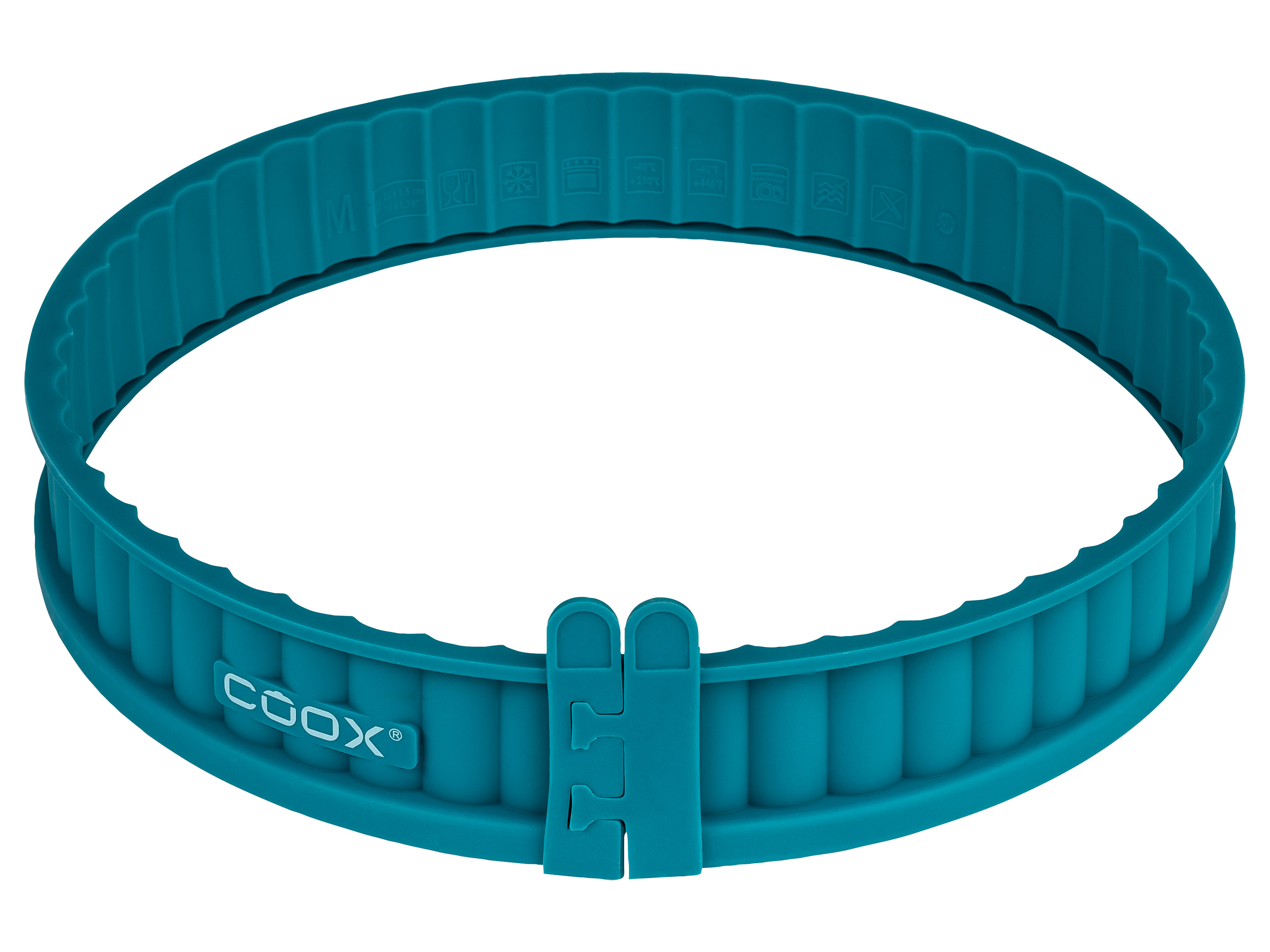 Coox Silikonowa forma do quiche ze szklanym dnem Zielony