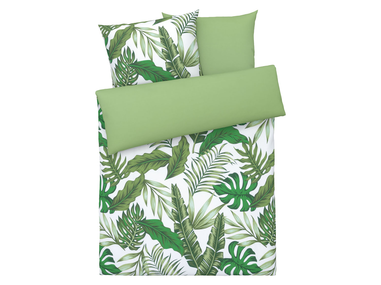 Livarno home Pościel z bawełny renforcé, 220 x 200 cm Wzór w liście