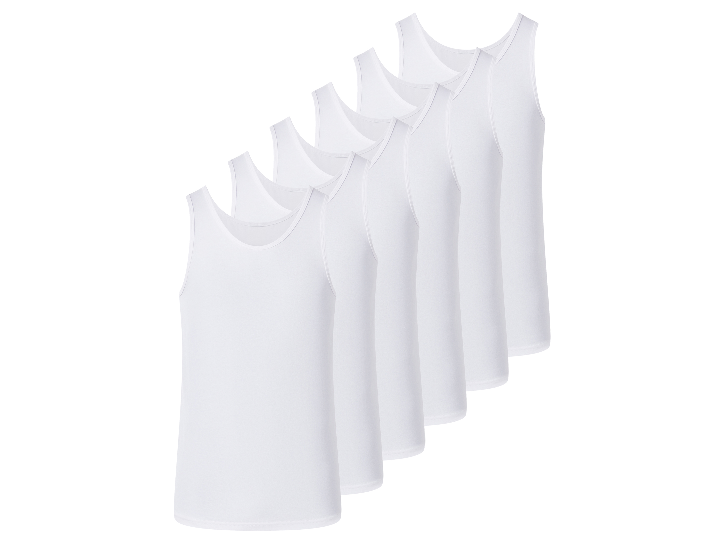 esmara Men Podkoszulki na ramiączkach męskie z bawełną, 6 sztuk 7/Xl