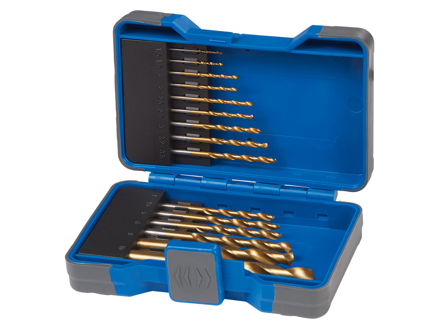 Parkside Zestaw wierteł, 15 elementów, lub bitów, 37 elementów Zestaw wierteł krętych HSS