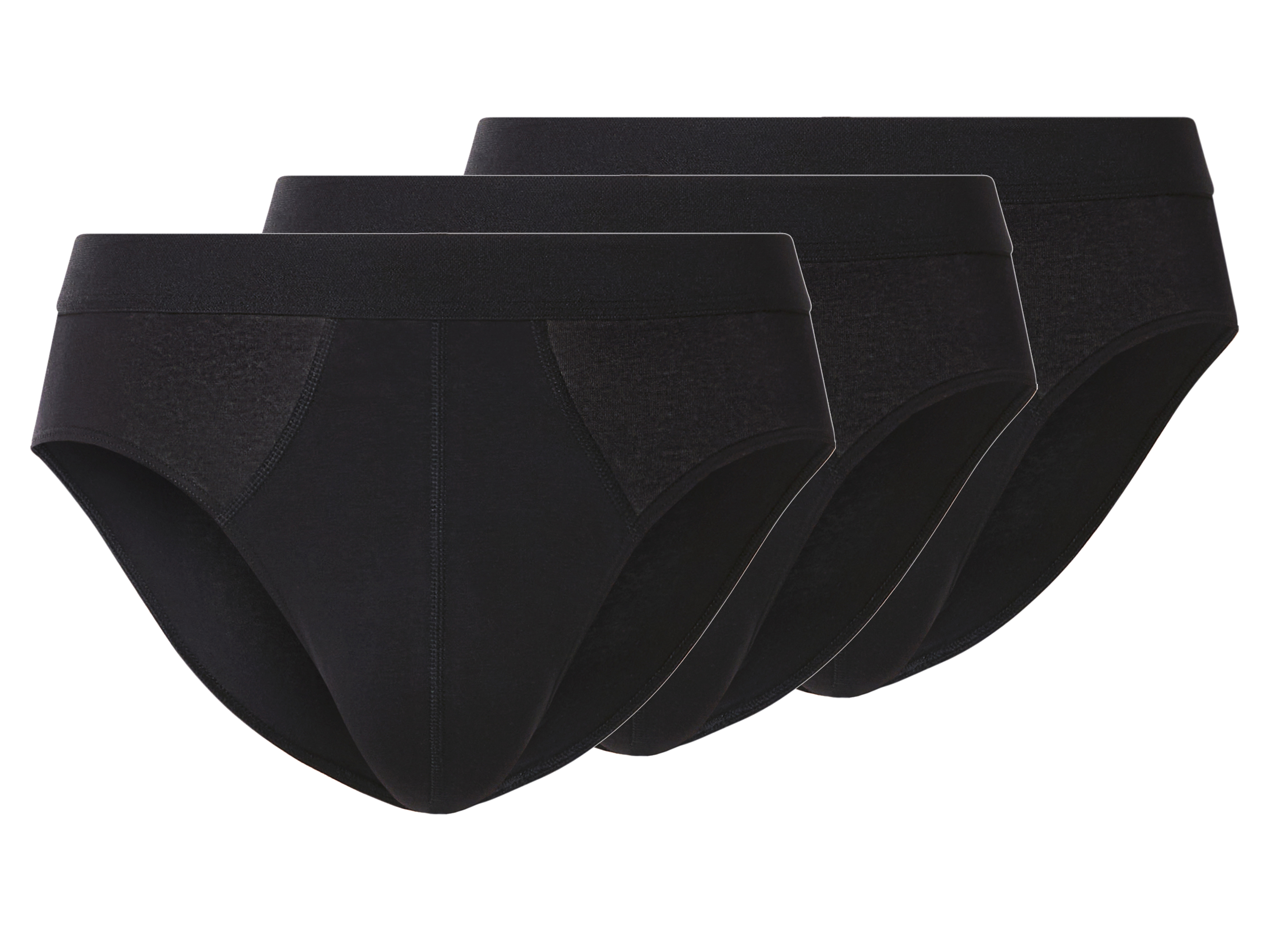 esmara Men Slipy męskie z bawełną, 3 pary Czarny, 4/S