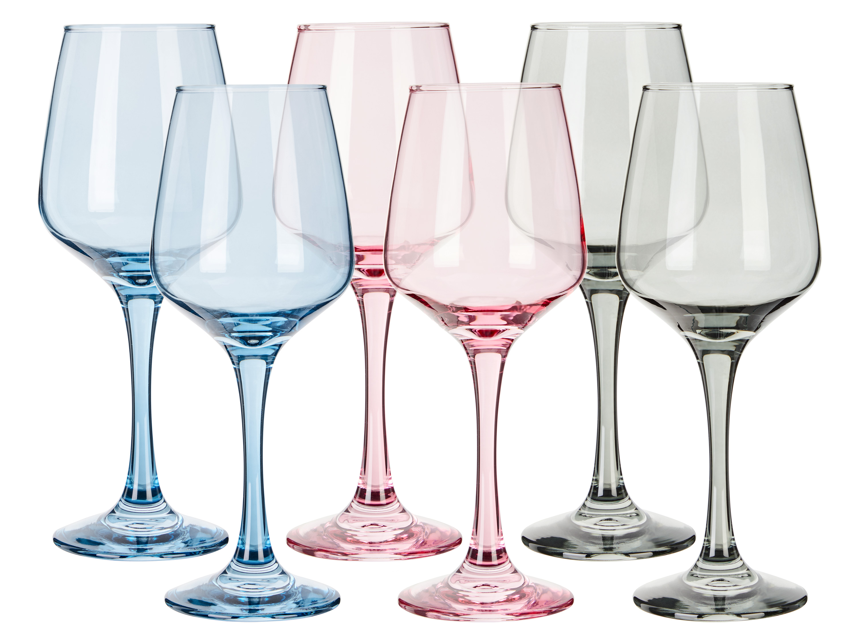 Ernesto Kieliszki do wina / wody, kolorowe, 6 sztuk Kieliszki do białego wina