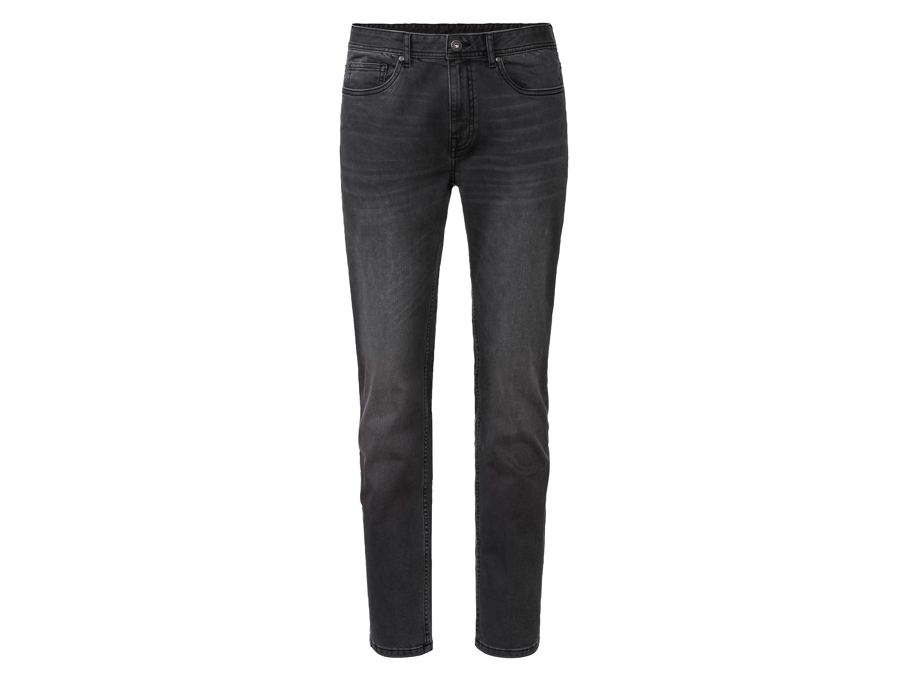 Livergy Jeansy męskie z bawełną, Slim Fit Ciemnoszary, 52 36/34