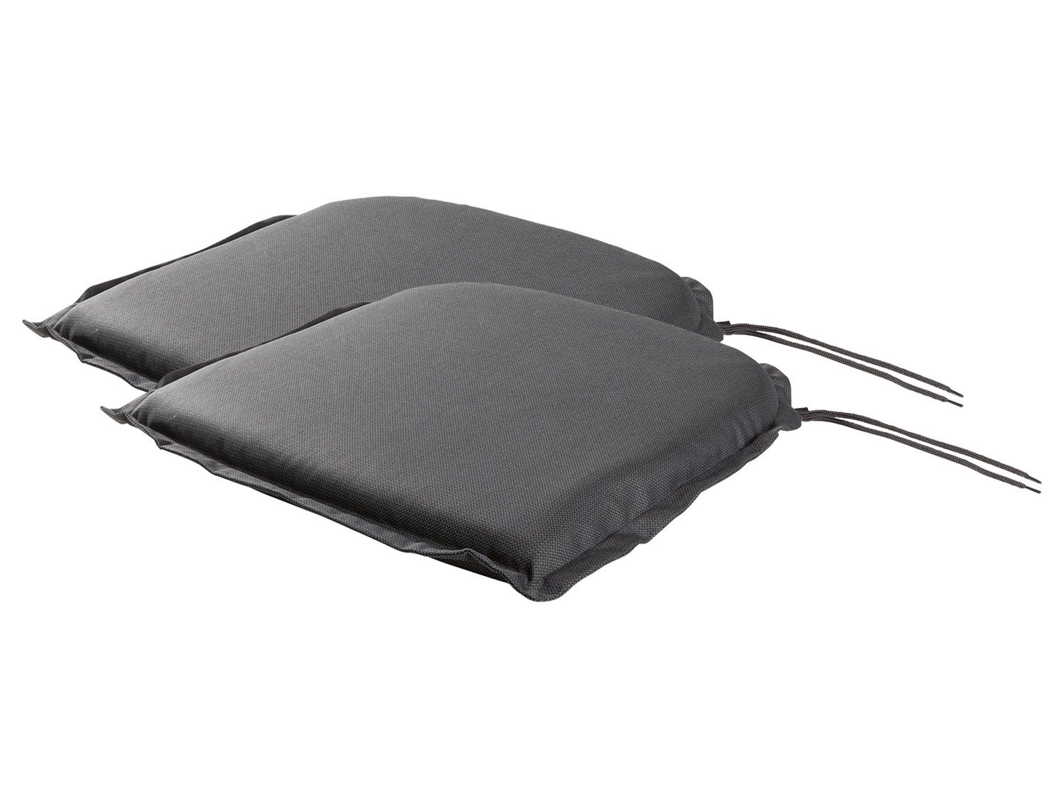 florabest Poduszki z bawełny na krzesło ogrodowe, 44 x 47 cm, 2 sztuki Antracytowy