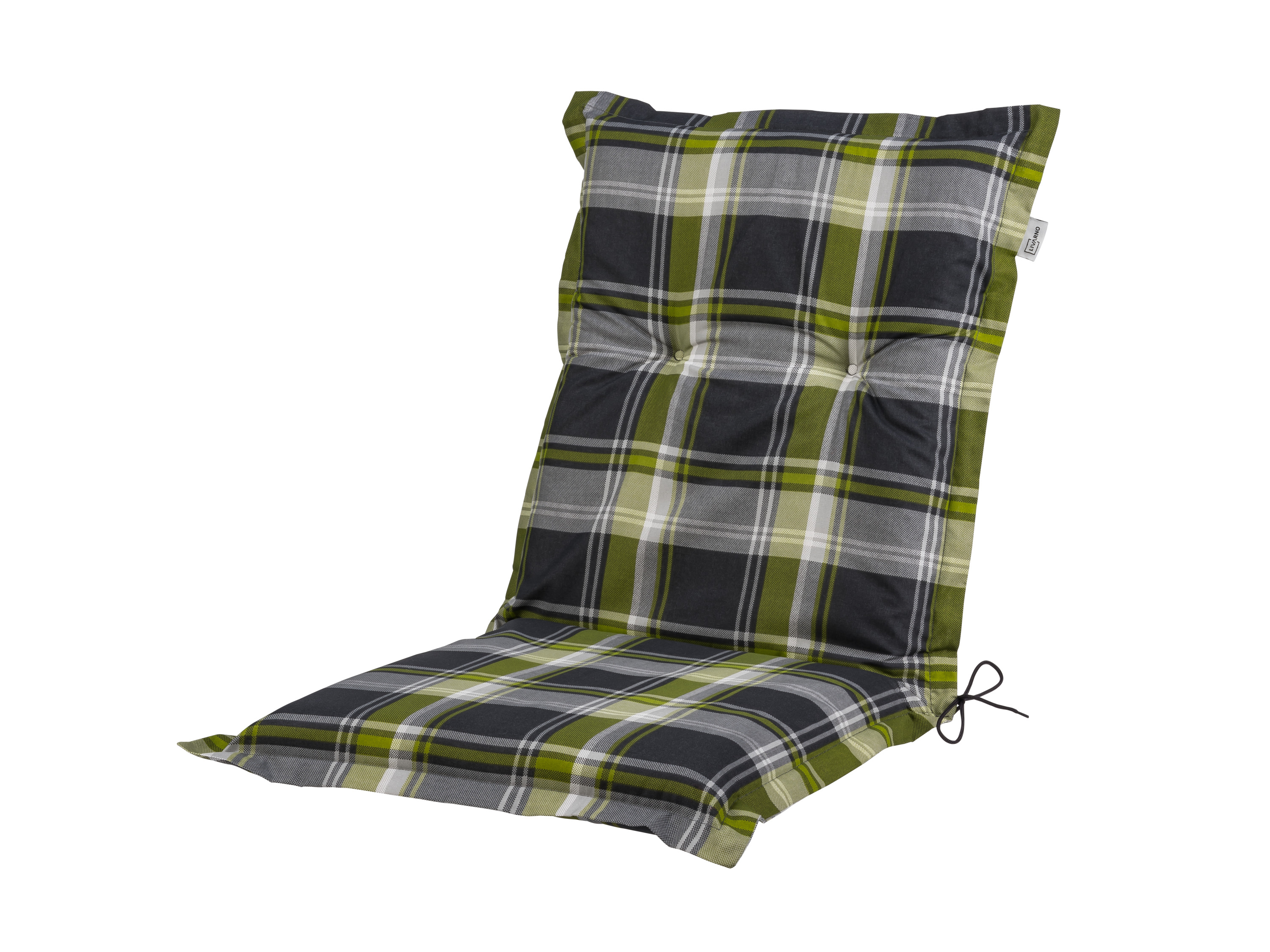 Livarno Poduszka na krzesło z niskim oparciem Valencia / Miami Karo/zielony/niebieski