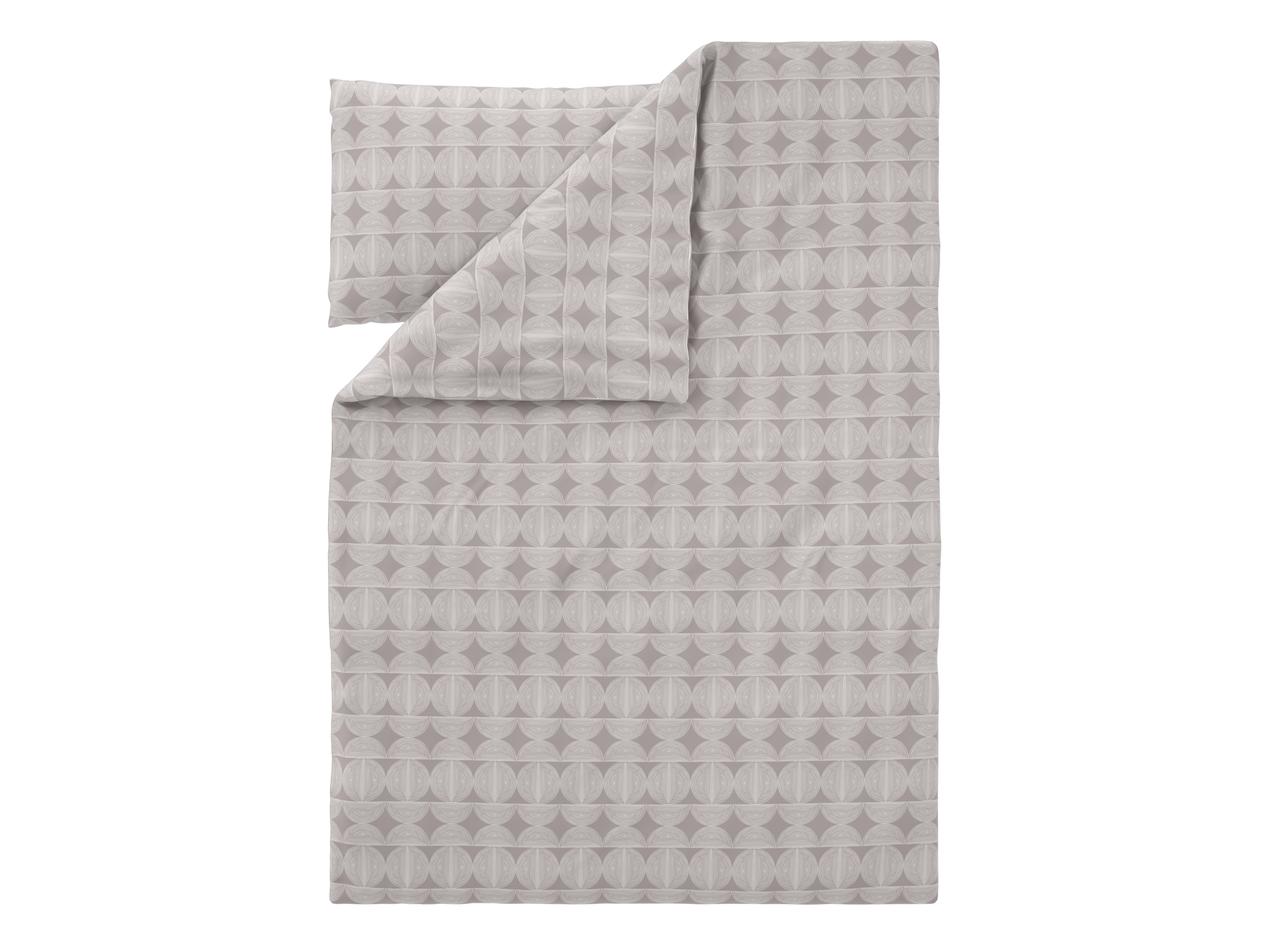 Livarno Pościel satynowa z mikrofibry, 140 x 200 cm Koła/beż